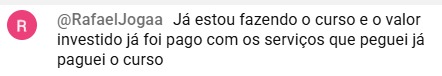 Feedback real de aluno do MGU PRO