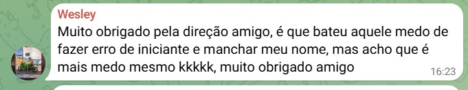 Feedback real de aluno do MGU PRO