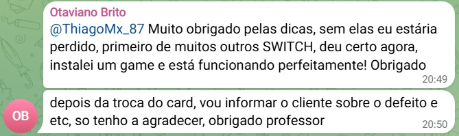 Feedback real de aluno do MGU PRO