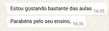 Feedback real de aluno do MGU PRO